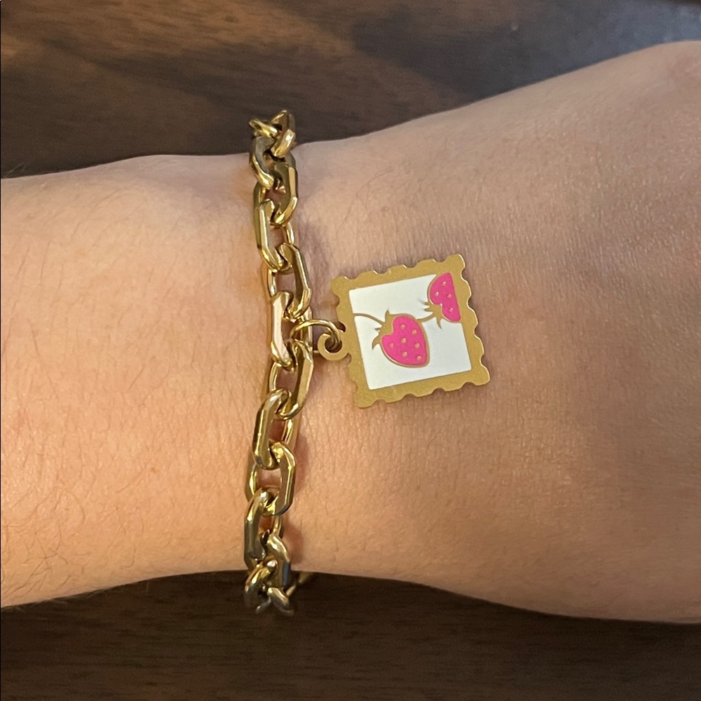 Strawberry charm bracelet